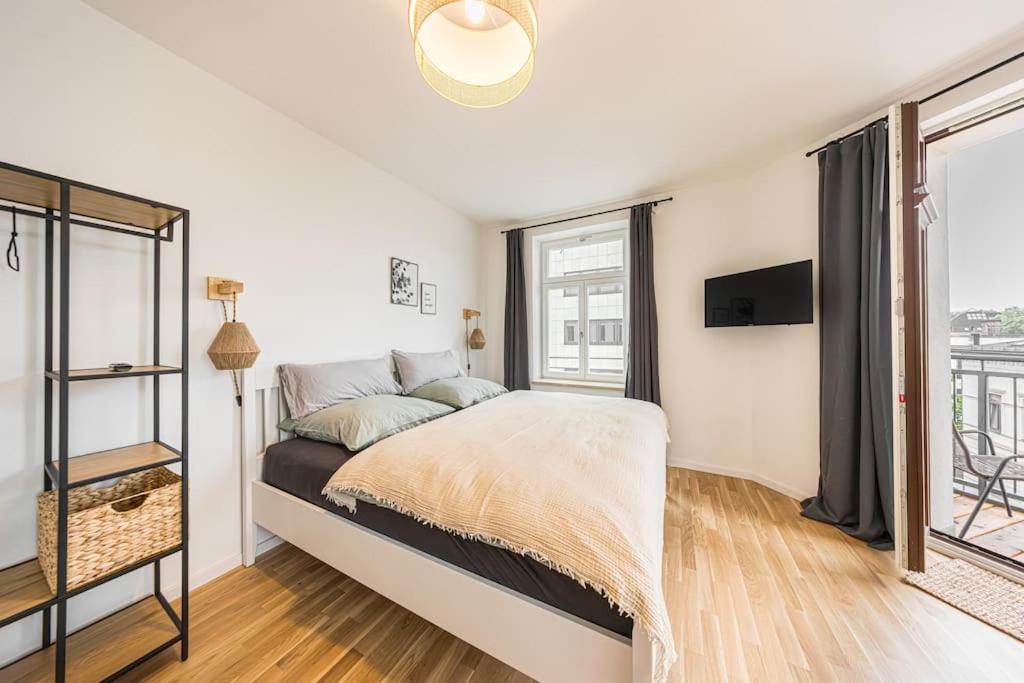 Stylisches Zentrales City-Apartment Mit 2 Balkonen Leipzig Buitenkant foto