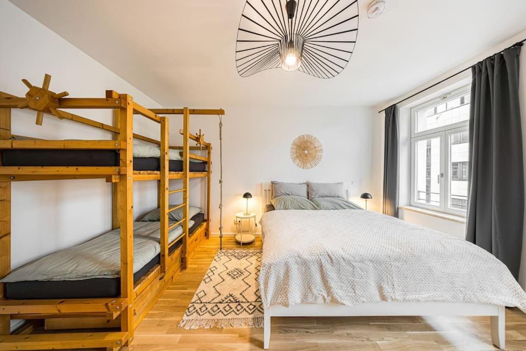 Stylisches Zentrales City-Apartment Mit 2 Balkonen Leipzig Buitenkant foto
