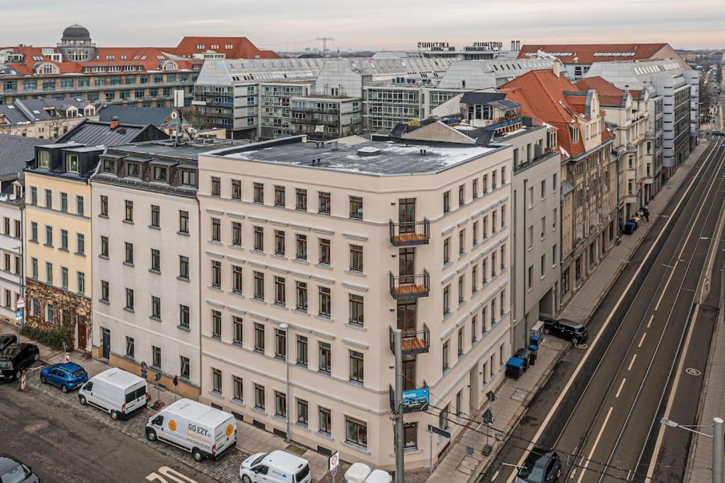 Stylisches Zentrales City-Apartment Mit 2 Balkonen Leipzig Buitenkant foto