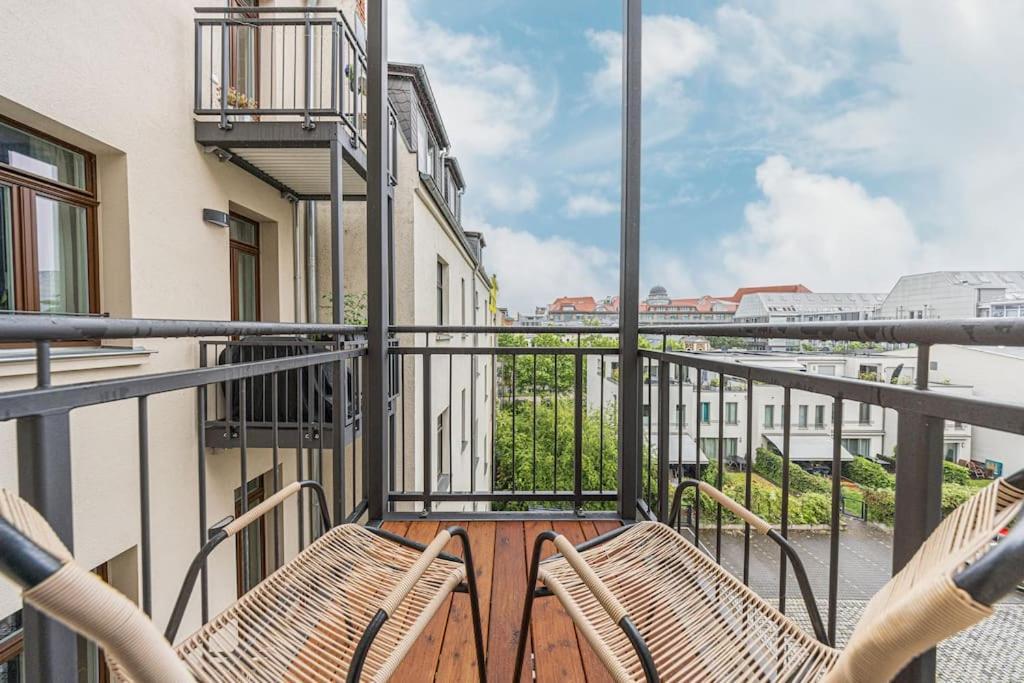 Stylisches Zentrales City-Apartment Mit 2 Balkonen Leipzig Buitenkant foto