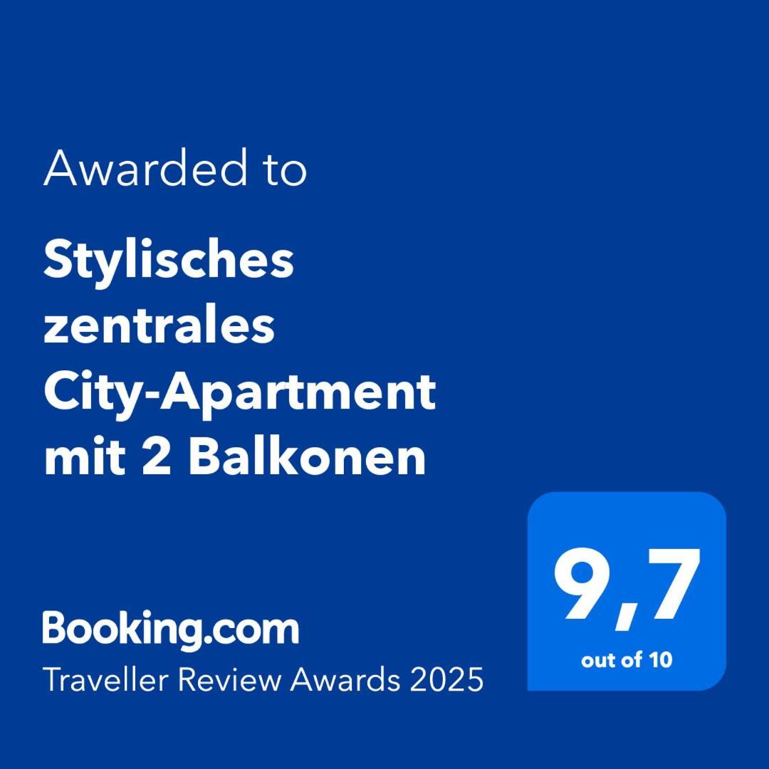 Stylisches Zentrales City-Apartment Mit 2 Balkonen Leipzig Buitenkant foto